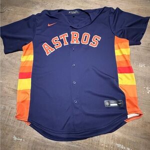 Nike men’s Astros Navy and Orange Shirt